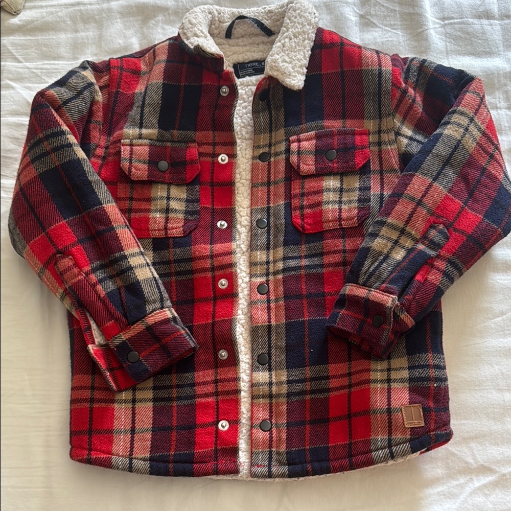 Next Kids Plaid Jacket - Red, Navy, Beige